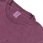 Crew Neck Pigment Dyed Pocket Tee Burgundy-VELVA SHEEN-UNTOUCHED IDENTITY