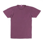 Crew Neck Pigment Dyed Pocket Tee Burgundy-VELVA SHEEN-UNTOUCHED IDENTITY