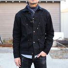 Explorer 13oz Double Black Selvedge Denim Jacket-RAILCAR-UNTOUCHED IDENTITY