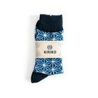 Japanese Patterned Asanoha Socks Blue and White-KIRIKO-UNTOUCHED IDENTITY