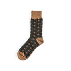 Japanese Patterned Asanoha Socks Brown and Navy-KIRIKO-UNTOUCHED IDENTITY