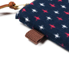 Kasuri Leather Clutch-KIRIKO-UNTOUCHED IDENTITY