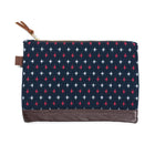 Kasuri Leather Clutch-KIRIKO-UNTOUCHED IDENTITY