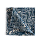 Pocket Square Indigo Nami-KIRIKO-UNTOUCHED IDENTITY