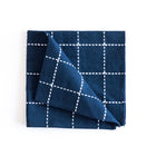 Pocket Square Navy Koushi Sashiko-KIRIKO-UNTOUCHED IDENTITY