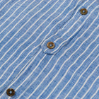 Stand-Collar Striped Herdmans Linen Shirt-OMNIGOD-UNTOUCHED IDENTITY