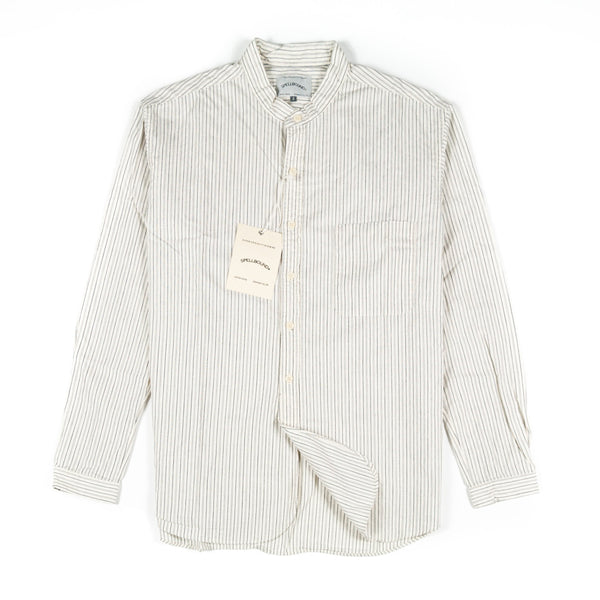 Band Collar Striped Shirt-SPELLBOUND-UNTOUCHED IDENTITY