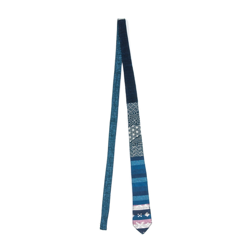 Blue Stripes Boro Tie-KIRIKO-UNTOUCHED IDENTITY