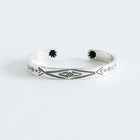 Classic Native Style Stamped Silver Cuff-NORTH WORKS-UNTOUCHED IDENTITY