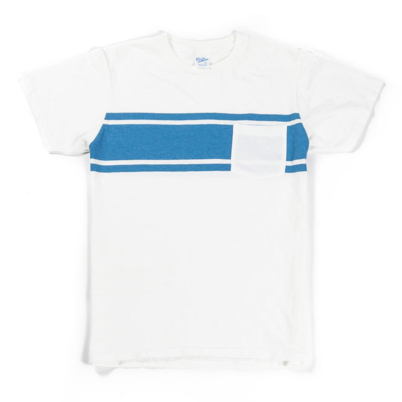 College Stripe Pocket Tee White-VELVA SHEEN-UNTOUCHED IDENTITY