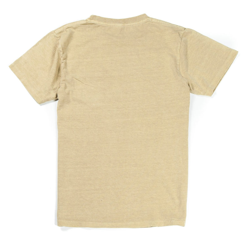 Crew Neck Pigment Dyed Pocket Tee Mustard-VELVA SHEEN-UNTOUCHED IDENTITY