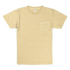 Crew Neck Pigment Dyed Pocket Tee Mustard-VELVA SHEEN-UNTOUCHED IDENTITY