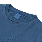 Crew Neck Pigment Dyed Pocket Tee Navy-VELVA SHEEN-UNTOUCHED IDENTITY