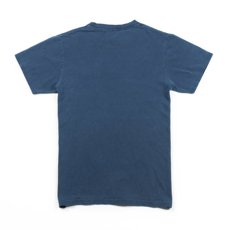 Crew Neck Pigment Dyed Pocket Tee Navy-VELVA SHEEN-UNTOUCHED IDENTITY