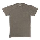 Crew Neck Pigment Dyed Pocket Tee Olive-VELVA SHEEN-UNTOUCHED IDENTITY