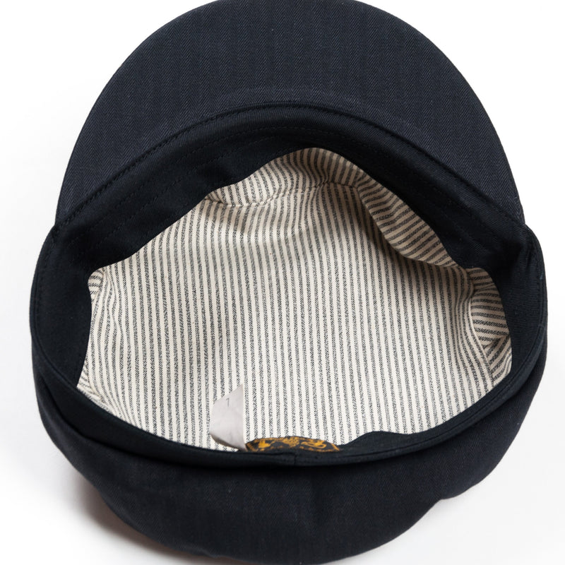 Cushman Herringbone Captain Hat Black-CUSHMAN-UNTOUCHED IDENTITY