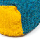 Half Pile Cotton-Blend Sneaker Socks Blue Yellow-CUSHMAN-UNTOUCHED IDENTITY