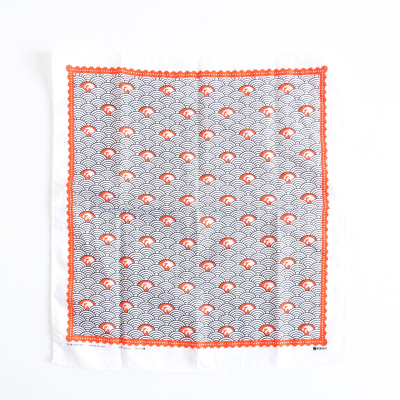 Handkerchief Seigaiha White-KIRIKO-UNTOUCHED IDENTITY