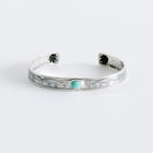 Morgan Dollar End Shell Turquoise Bangle-NORTH WORKS-UNTOUCHED IDENTITY