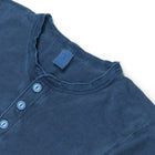 Pigment Dyed Henley Tee Navy-VELVA SHEEN-UNTOUCHED IDENTITY