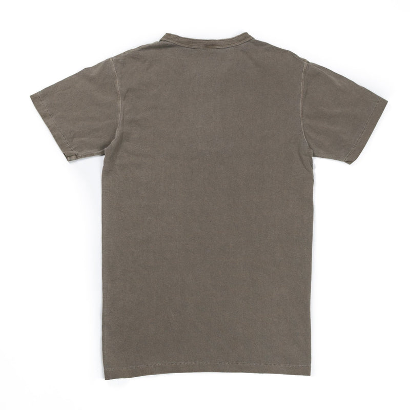 Pigment Dyed Henley Tee Olive-VELVA SHEEN-UNTOUCHED IDENTITY