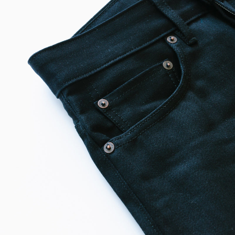 Spikes X026 13oz Slim Straight Black Japanese Selvedge Denim Jeans-RAILCAR-UNTOUCHED IDENTITY