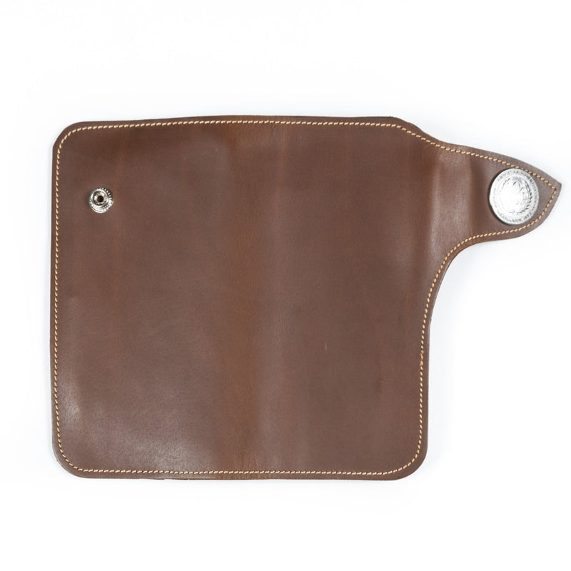 Wax Saddle Leather Condor Long Wallet Mud Brown-OBBI GOOD LABEL-UNTOUCHED IDENTITY