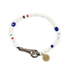 White Beads & Bohemian Cut Glass Beads Bracelet Montana-NORTH WORKS-UNTOUCHED IDENTITY